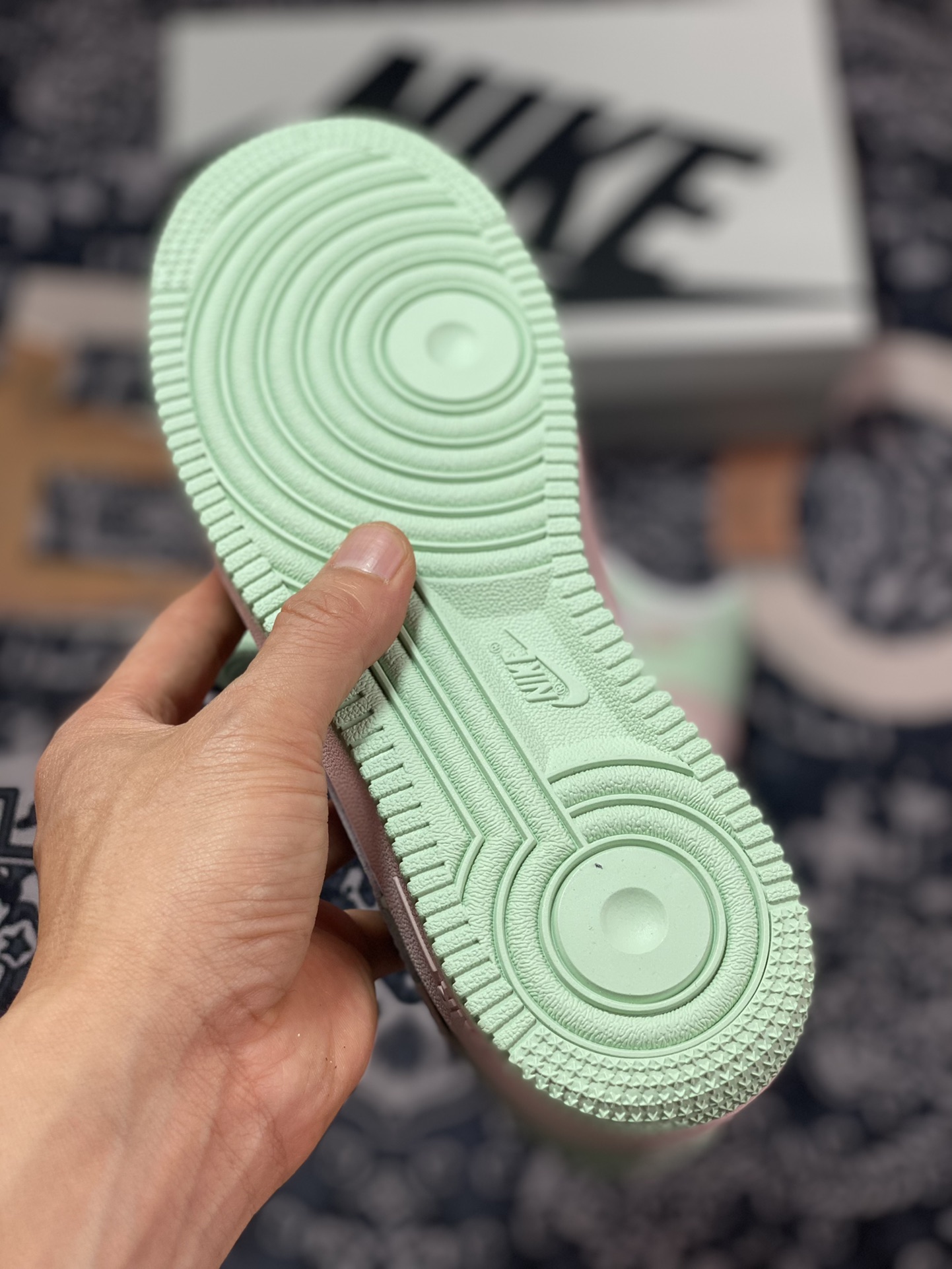 240 Nike Air Force 1 '07 Low QS"Matcha Green/White/Mini Swoosh"空军一号板鞋“拼接抹茶绿白小钩”DB3301-099