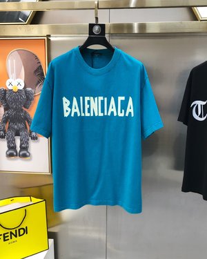 Balenciaga Clothing T-Shirt Replcia Cheap Men Cotton Spring/Summer Collection Fashion Short Sleeve