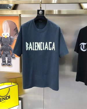 Balenciaga Clothing T-Shirt Buy The Best Replica Men Cotton Spring/Summer Collection Fashion Short Sleeve