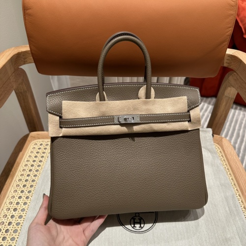 Hermès Birkin 25cm Etoupe Togo Leather Handbag with Silver Hardware 1 Hermès Birkin 25cm Etoupe Togo Leather Handbag with Silver Hardware