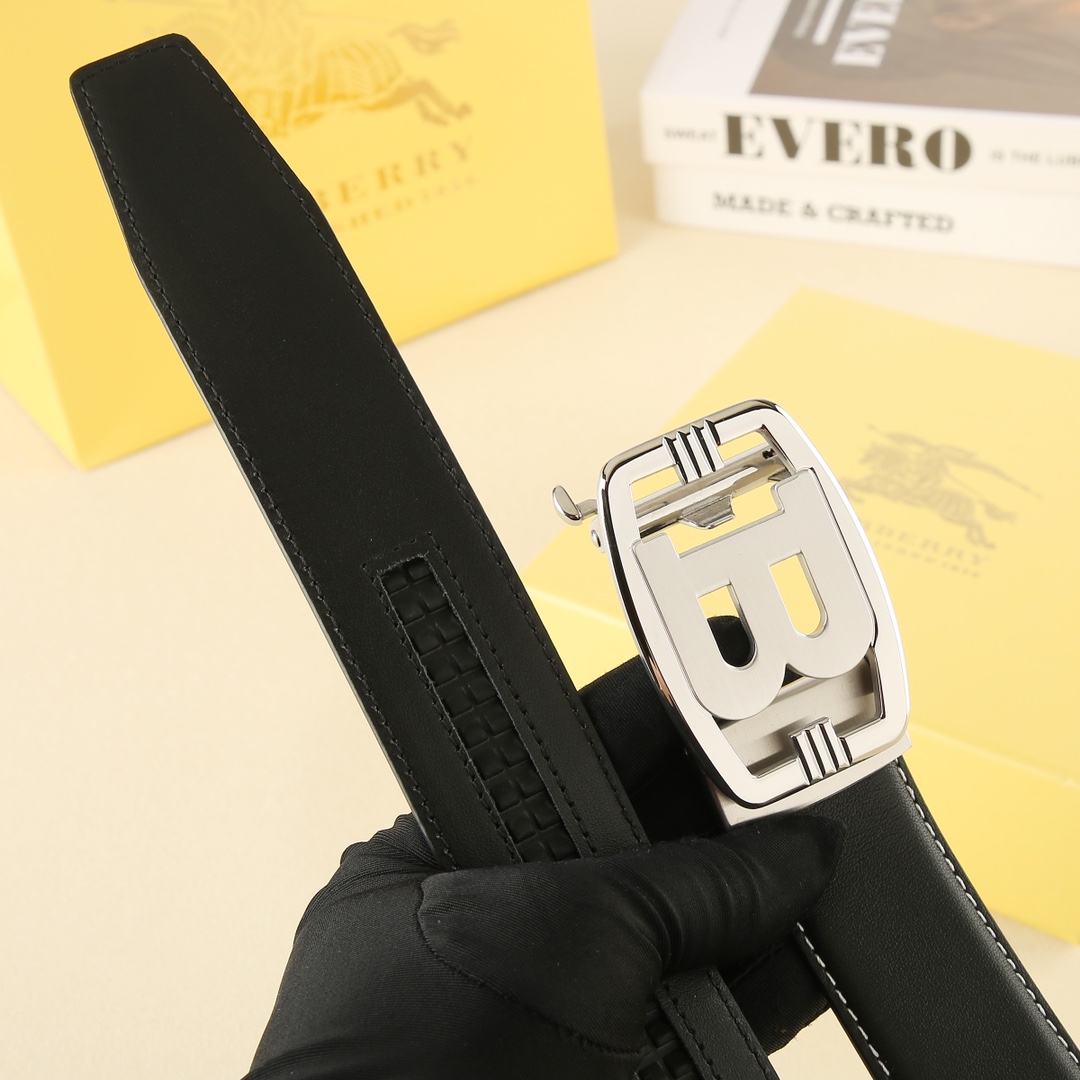 TB巴宝L进口头层牛皮宽3.5CM官
