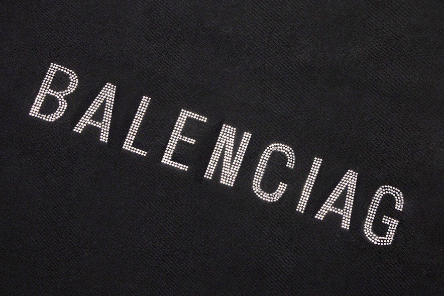 170 BALENCIAGA 巴黎烫钻水洗短袖T