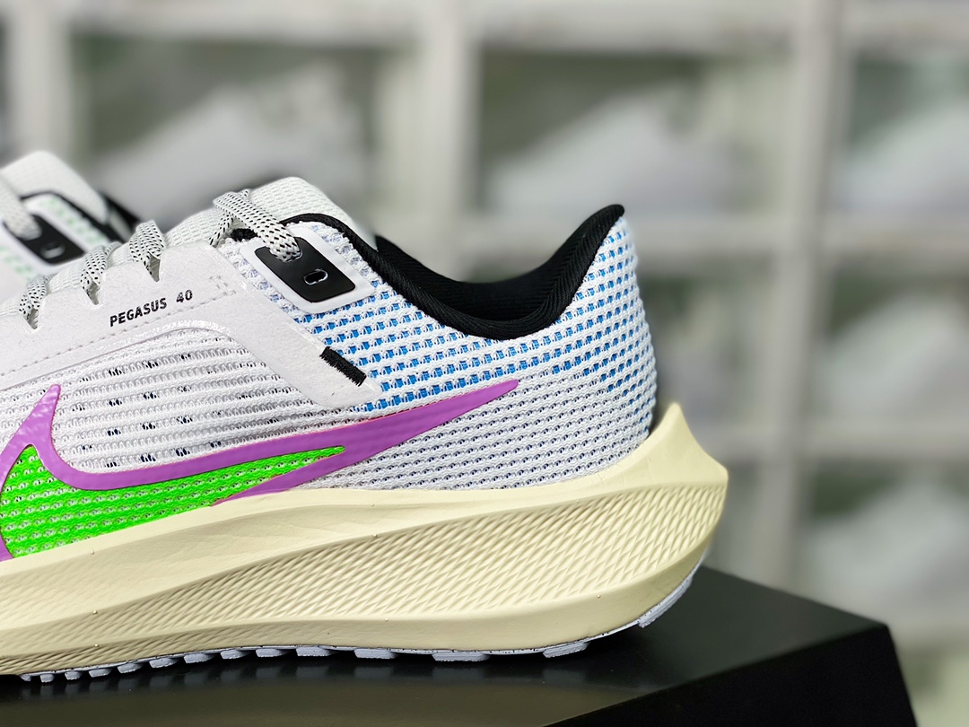 Air Zoom Pegasus 40 Wide ”White/Color” 40th Generation Super Jogging Shoes ”Netting White and Black Color Mandarin Duck Hook” FJ1051-100