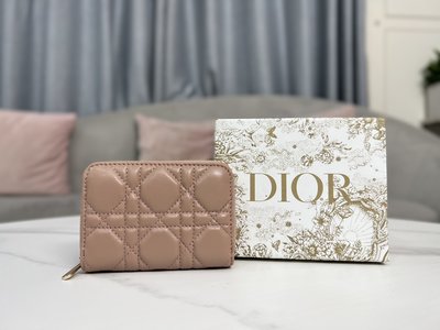 Dior Wallet Card pack Pink Sheepskin Lady
