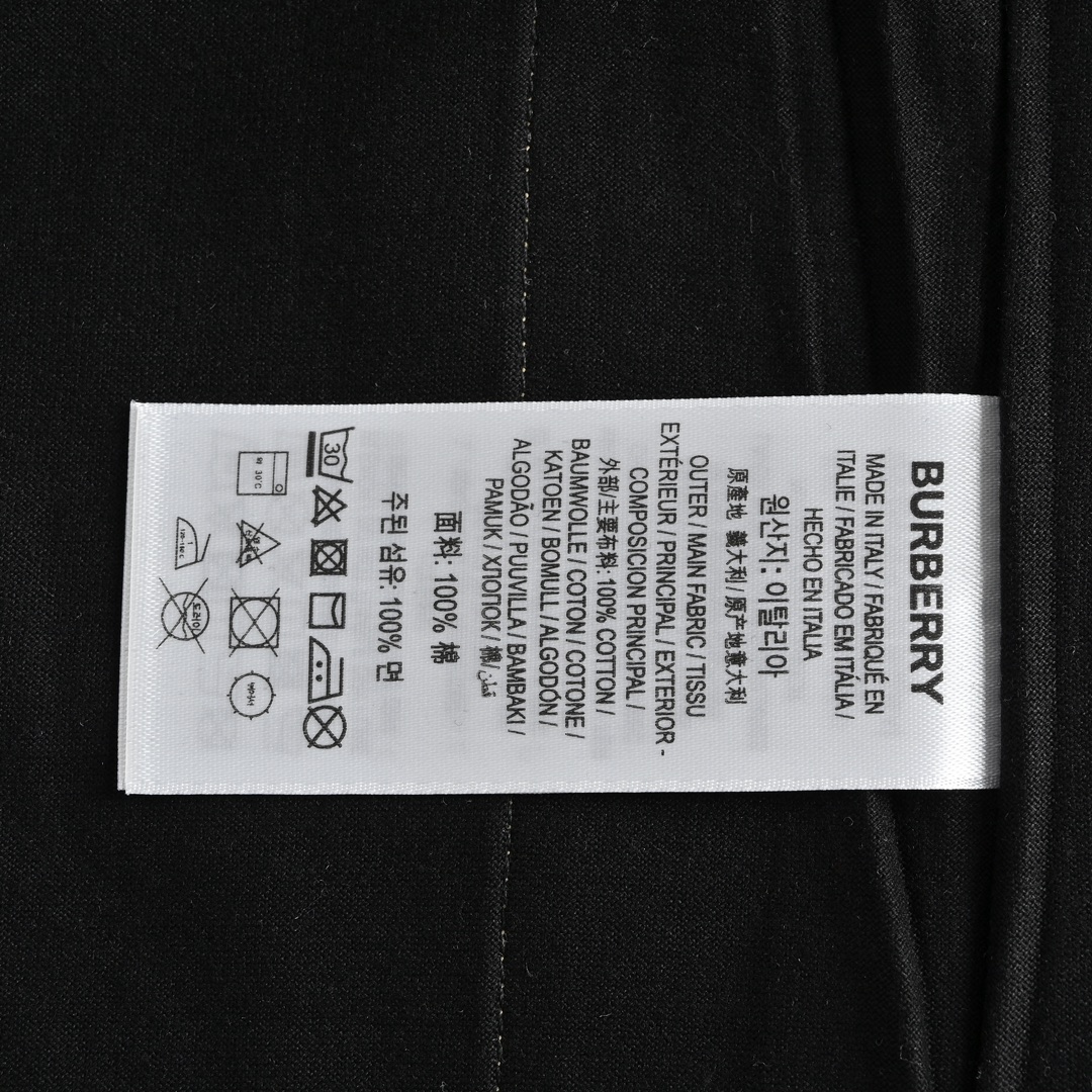 Burberry/巴宝莉 侧边格纹拼接短袖