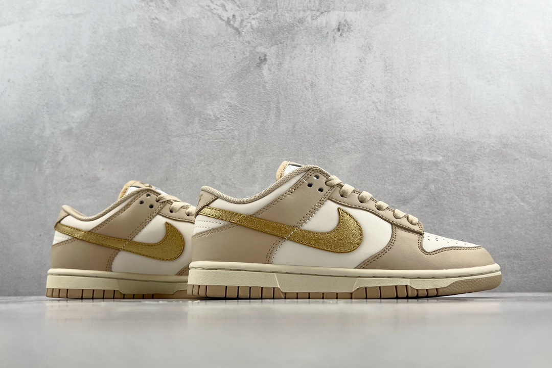 200 Nike Dunk Low '”Gold Swoosh”'奶茶色 DX5930-001