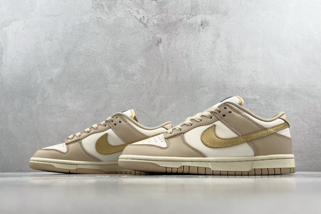 200 Nike Dunk Low '”Gold Swoosh”'奶茶色 DX5930-001