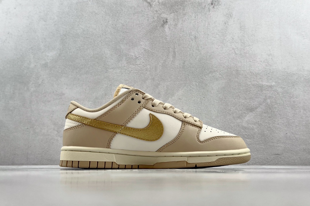 200 Nike Dunk Low '”Gold Swoosh”'奶茶色 DX5930-001