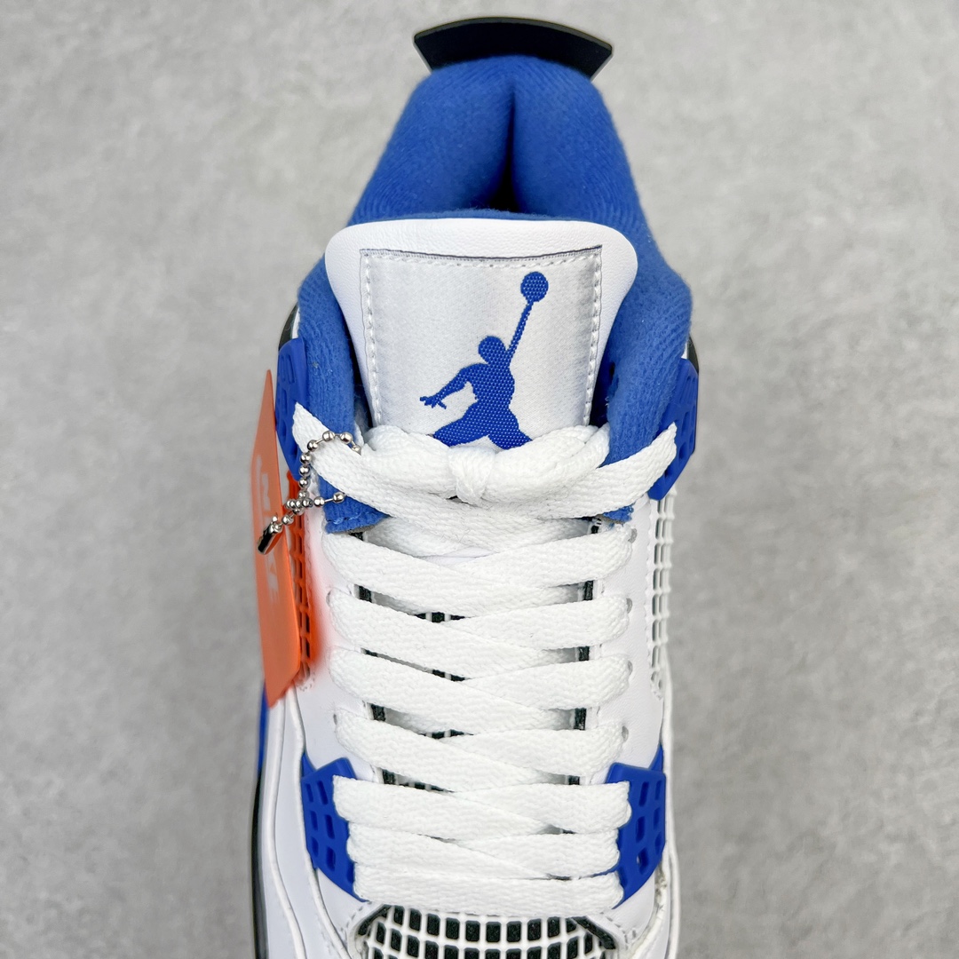 图片[5]-＃PB版 福利特价 Air Jordan AJ4 Retro 耗时半年巨作 全套原纸板楦头开发 调试30余版 确保原汁原味完美呈现四代版型 一比一鞋头弧度高度趴度鞋身弧度 此版本只针对中端市场 皮料材质有所更替 其他数据细节工艺流程均保持公司一致 细节品控鞋型随意秒杀市面3XX 4XX 原厂TPU网格鞋带扣 正确内里网布 菱角分明不变形无多余毛边 柔软性质感一致于原鞋 原厂织唛标 原厂飞人电绣工艺 独家绑鞋带手法 印刷中底布 四线拉帮 米色美纹纸贴合固定 进口港宝加持 后跟自然饱满 全鞋荧光划线卡点 追求极致完美 每一双都是工艺品 多重QC质检 超越公司货的品控标准 实实在在的免检产品 尺码：40 40.5 41 42 42.5 43 44 44.5 45 46 47.5-选品中心