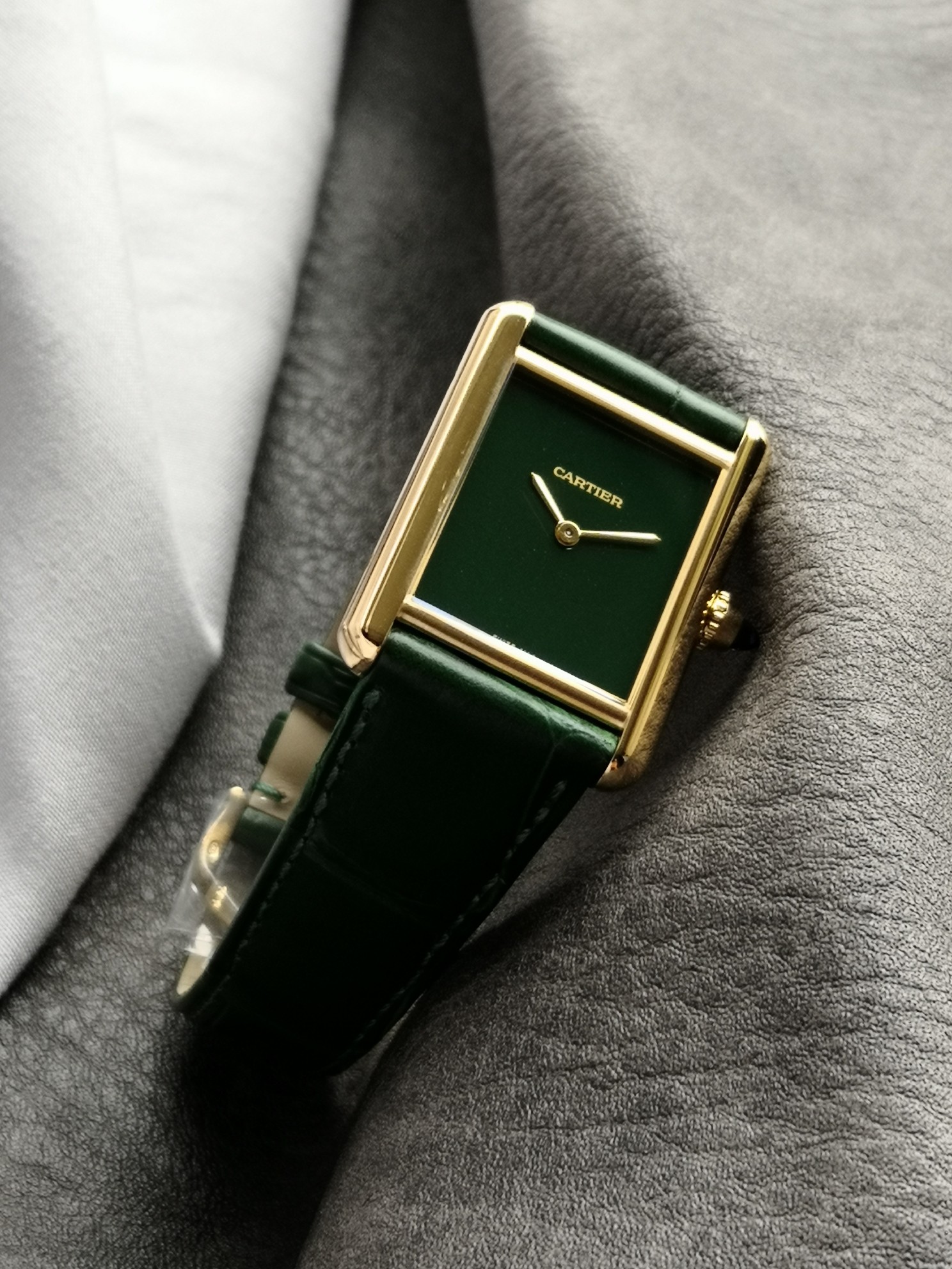 까르띠에 탱크 33.7×25.5mm 25.5mm 5S공장 쿼츠 무브먼트 다이아 악어가죽 스틸밴드 가죽스트랩 레플리카 42728