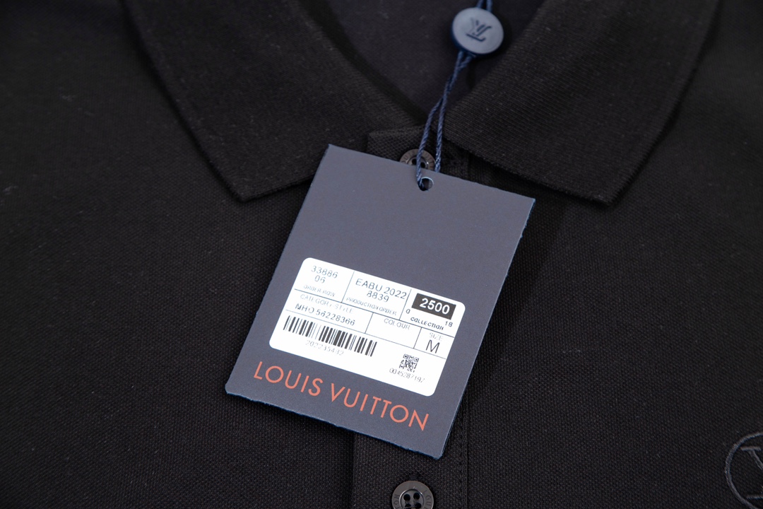 Louis Vuitton Inspired 1980s Upgrade Polo Shirt in Black, Custom Fabric, Unisex Sizes - 图片 3