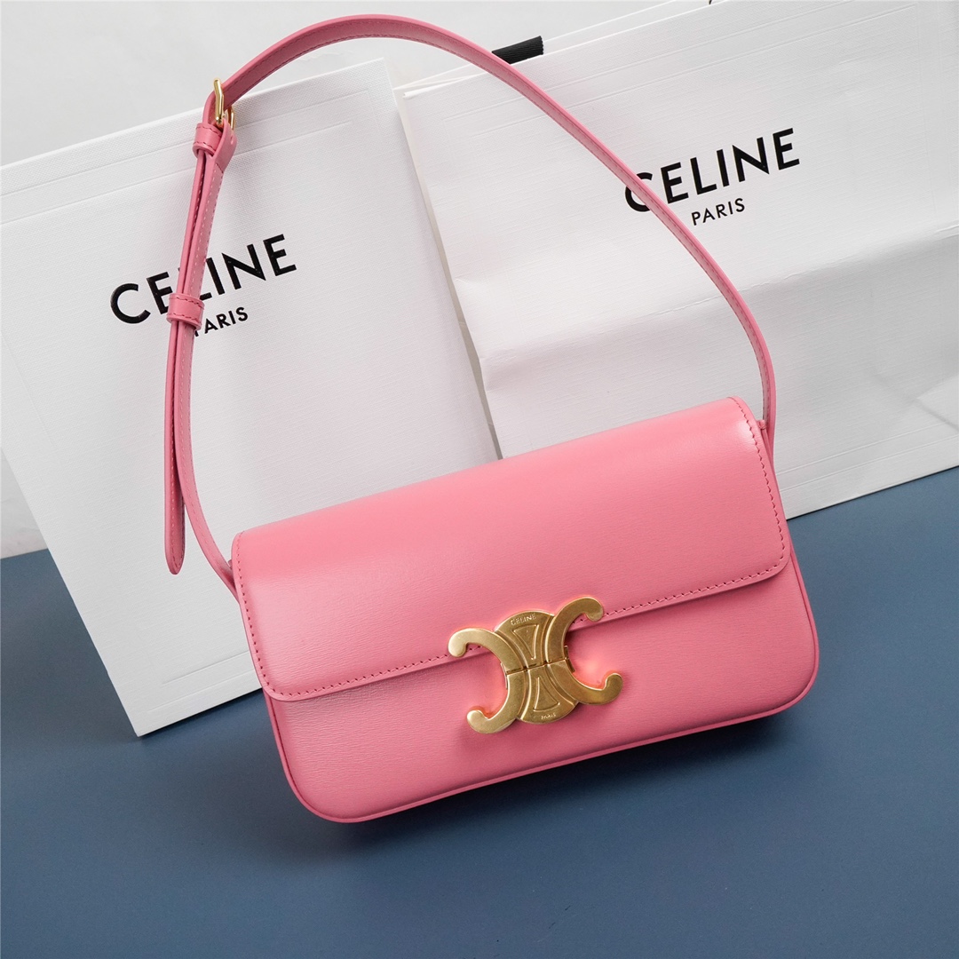 Original leather 🔥Arch de Triomphe underarm bag is elegant, gentle and elegant ~ The rectangular outline is full of retro feel 💛 Whatever you wear with this bag, it has a high-end style ~ Full steel metal texture lock buckle inner flat pocket adjustable leather shoulder Model 194143 Size 20x10x4cm