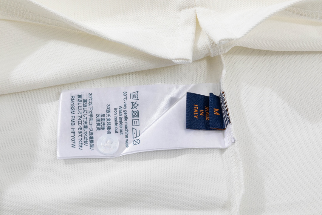 Louis Vuitton Inspired 1980s Upgrade Polo Shirt in White, Custom Fabric, Unisex Sizes - 图片 8