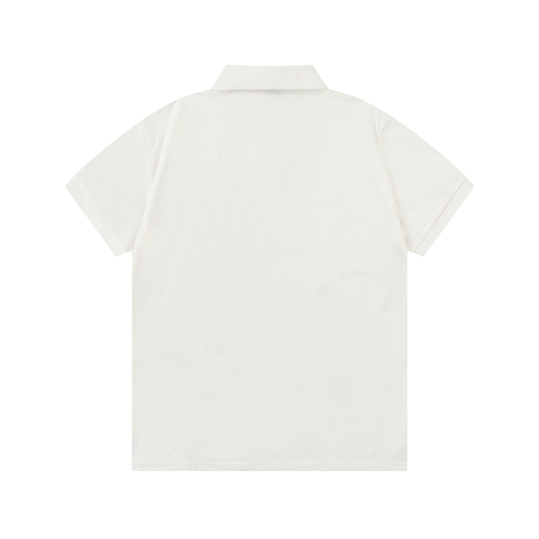 Louis Vuitton Inspired 1980s Upgrade Polo Shirt in White, Custom Fabric, Unisex Sizes - 图片 9