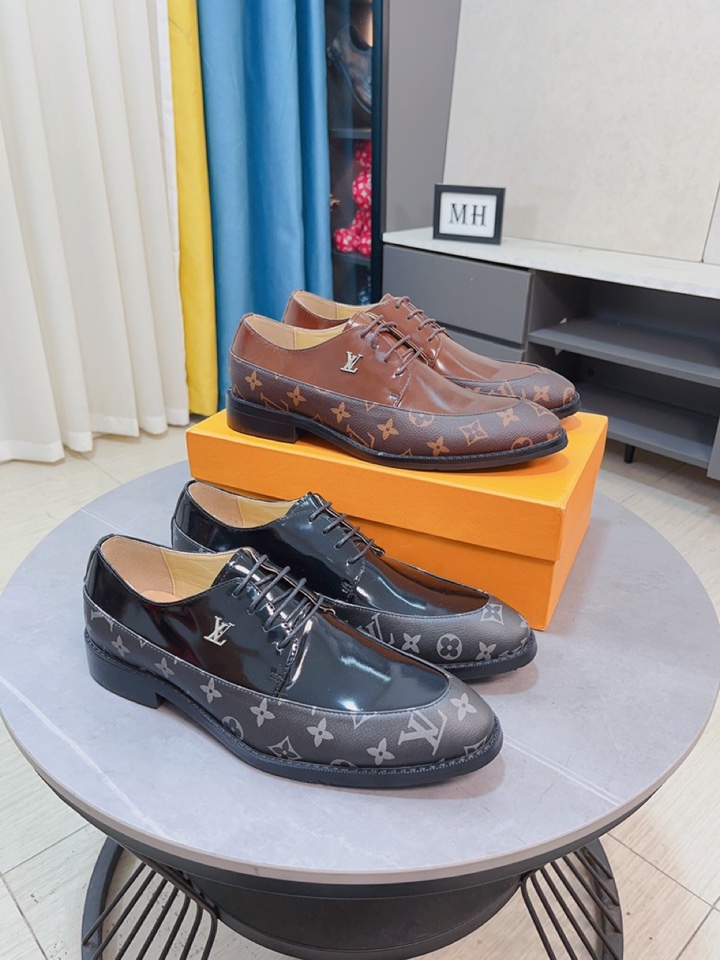 Factory-priced [LV] new open-edge pigskin shoes, the most popular classic. Synchronized with the off