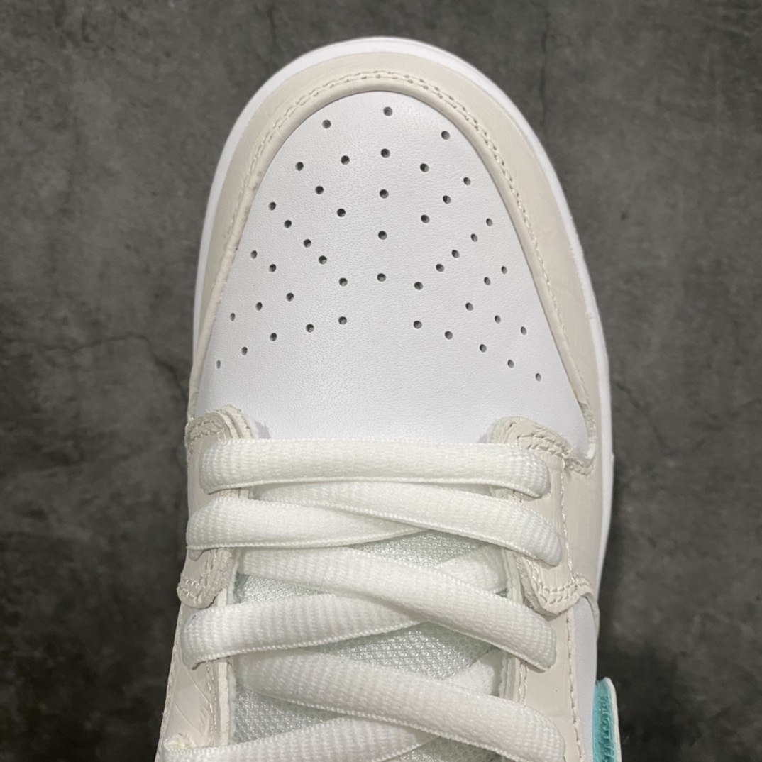 图片[5]-Z版Diamond x Nike SB Dunk Low White Diamond街头滑板品牌Diamond Supply Co合作款 白钻石 休闲板鞋n 货号：BV1310 100nn#独家原版原盒 原底原料 开模打造n#原厂织唛鞋标 高精密准度n#原楦原纸板开发 匹配原版98%以上n#后跟垫棉独家呈现 反口里弧度正确n#原厂鞋垫 背胶 后跟电绣针数 与正品一致n#原厂头层皮料 原厂车缝线 质感无敌#皮料切割干净 无任何毛边 清洁度细节完美nnSIZE： 36 36.5 37.5 38 38.5 39 40 40.5 41 42 42.5 43 44 44.5 45 46 47.5-莆田鞋批发中心