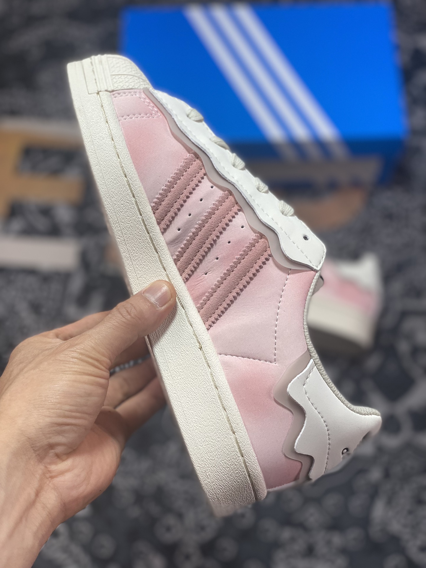 Adidas Originals Superstar ”Milk White/Lace” Shell Toe Series Low-Top Classic Sneakers ”Leather Pink and White Lace Ice Cream” GW4441