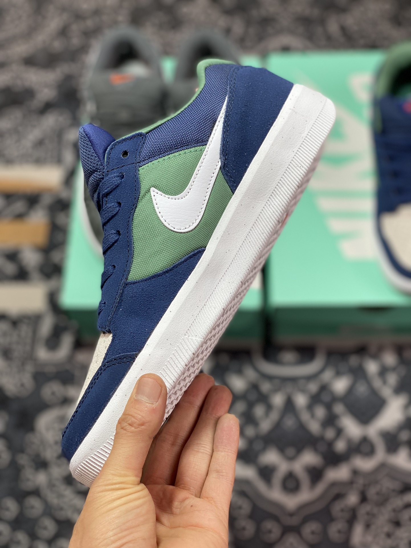 140 Nike SB Forcce 58 白蓝绿 复古休闲男女板鞋 CZ2959-003