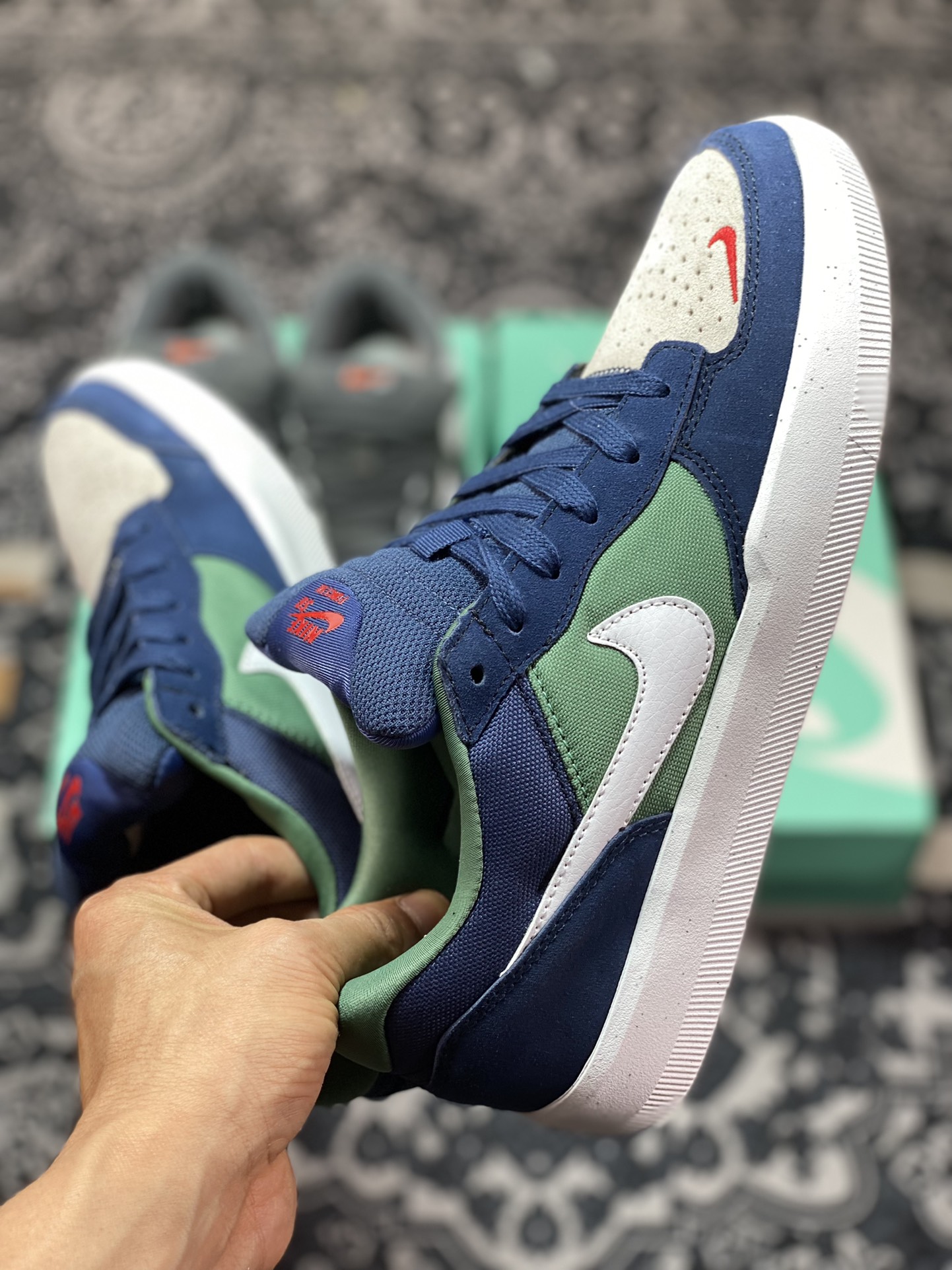 140 Nike SB Forcce 58 白蓝绿 复古休闲男女板鞋 CZ2959-003