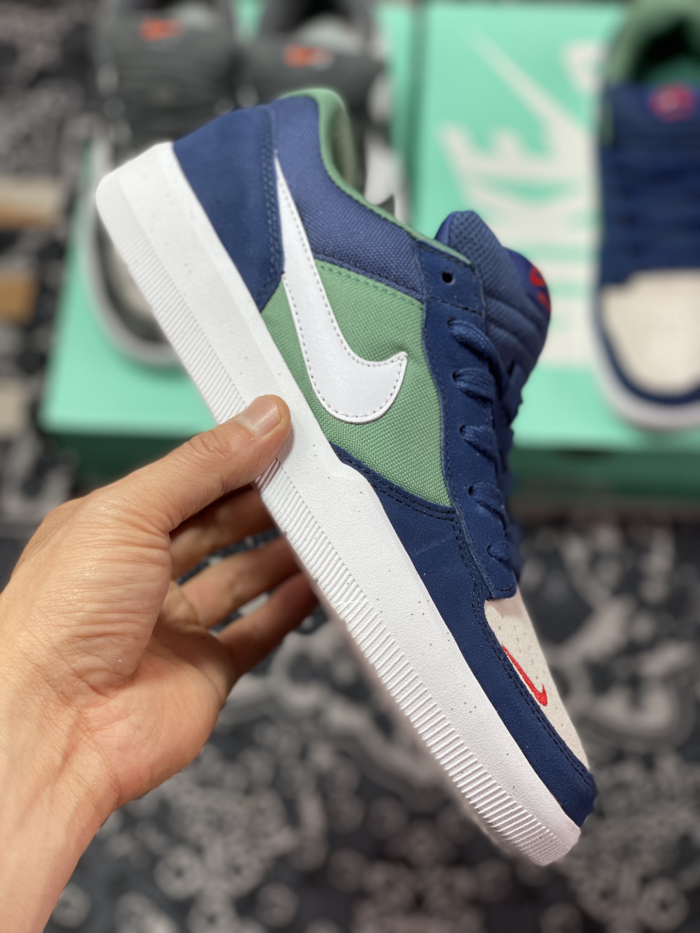 140 Nike SB Forcce 58 白蓝绿 复古休闲男女板鞋 CZ2959-003