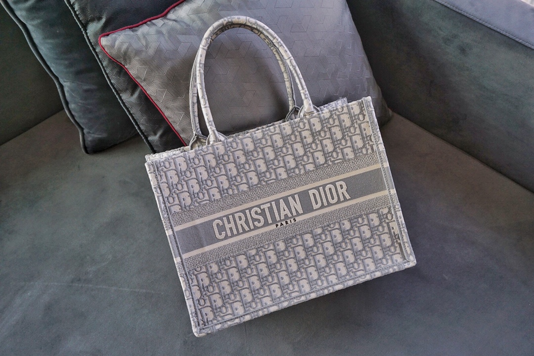 Dior Book Tote Handbags Tote Bags Grey