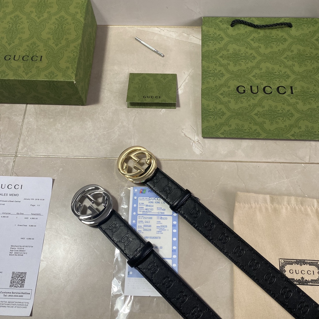 Gucci Czarny Skóra krowia