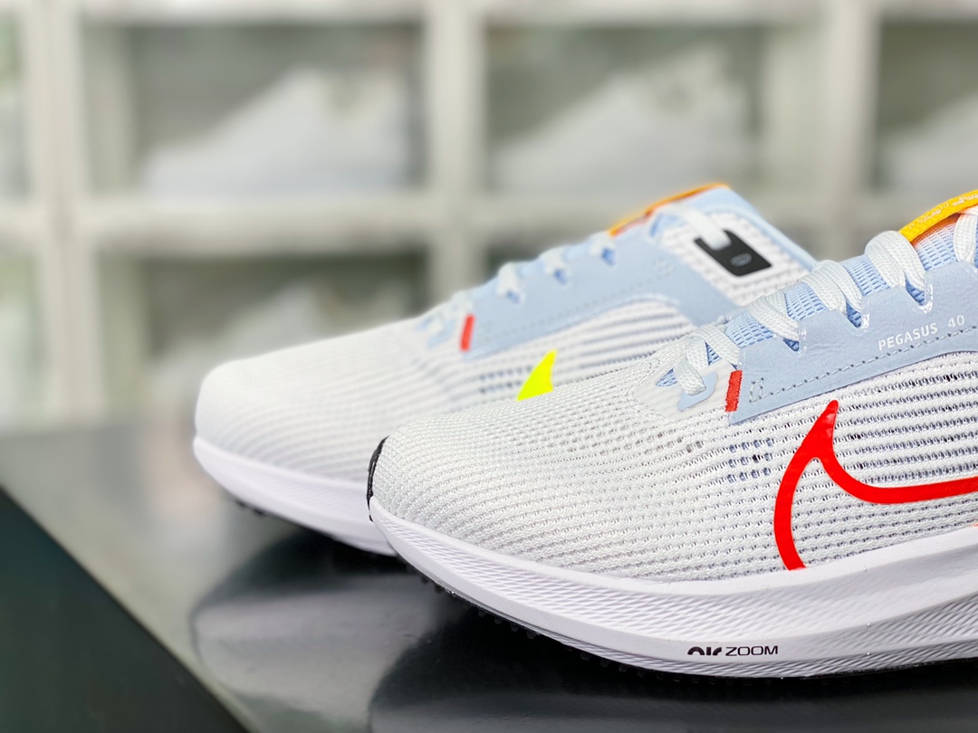 200 Wmns Air Zoom Pegasus 40 Wide”White Laser Orange”40 慢跑鞋“网织白浅灰橘黄渐变钩子”DV3854-102