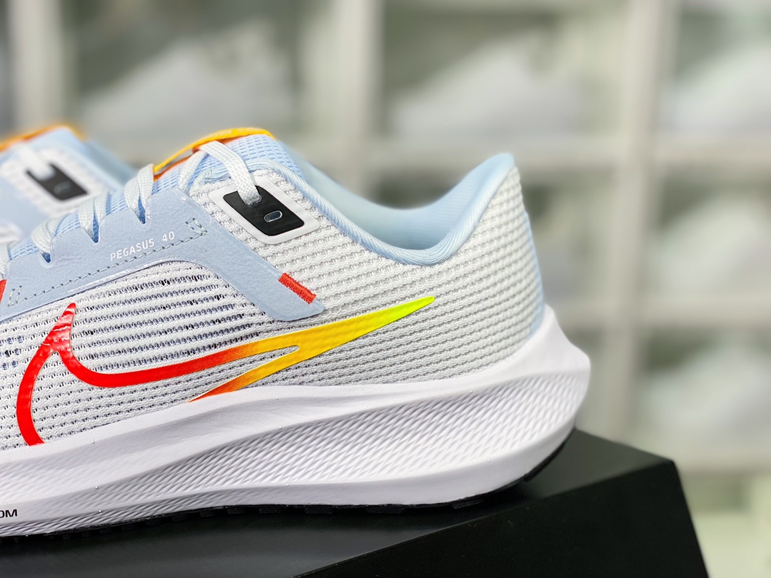 200 Wmns Air Zoom Pegasus 40 Wide”White Laser Orange”40 慢跑鞋“网织白浅灰橘黄渐变钩子”DV3854-102