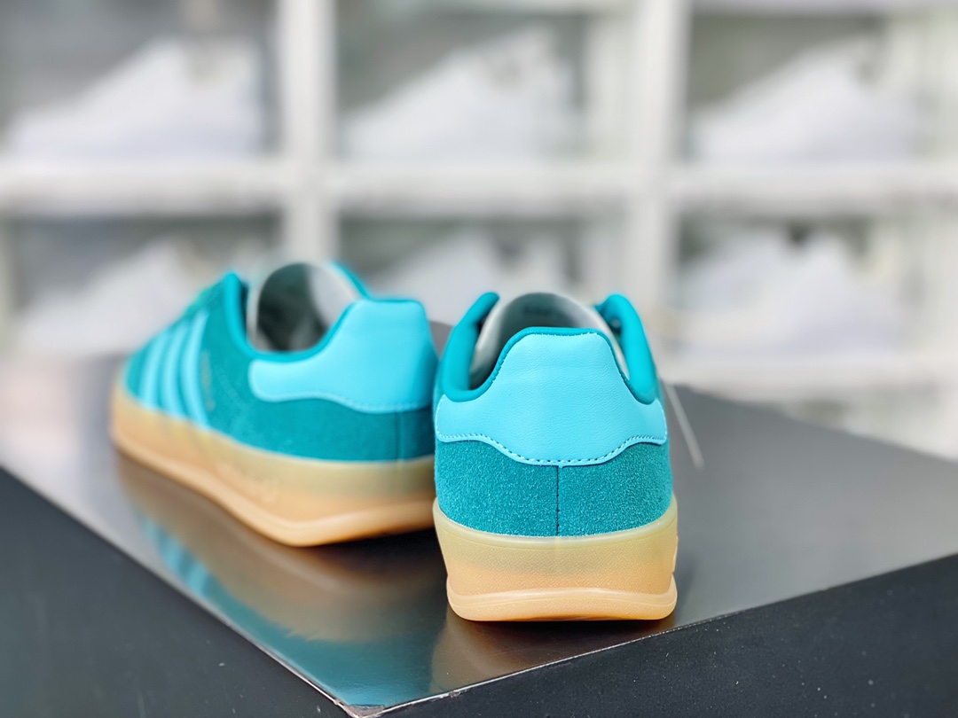 Adidas Gazelle Indoor Trainers low-top shoes ”green and light blue raw rubber sole” IG9979