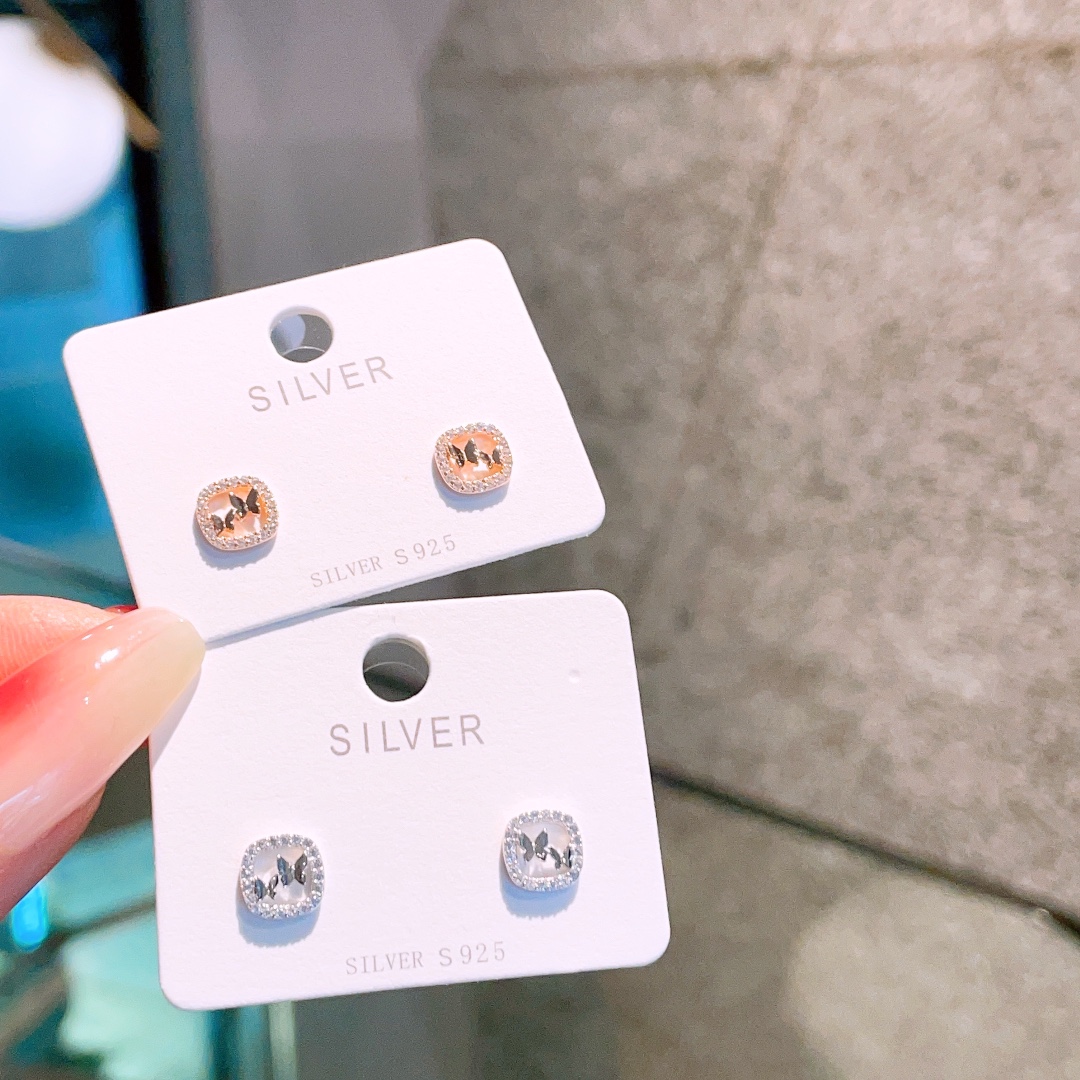 Fine Silver Earrings Vintage Wedding Registration Silver