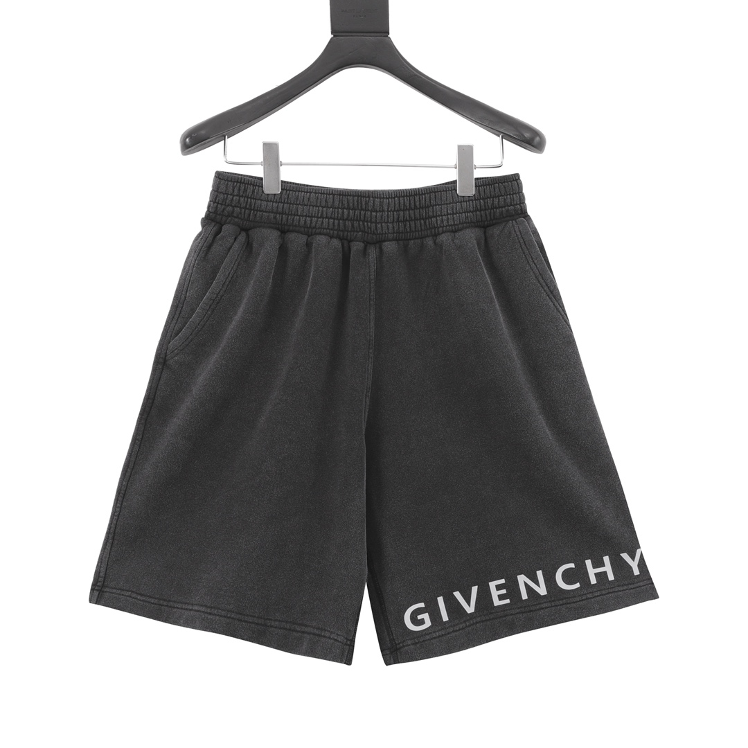 220 Givenchy/纪梵希 水洗反光字母短裤