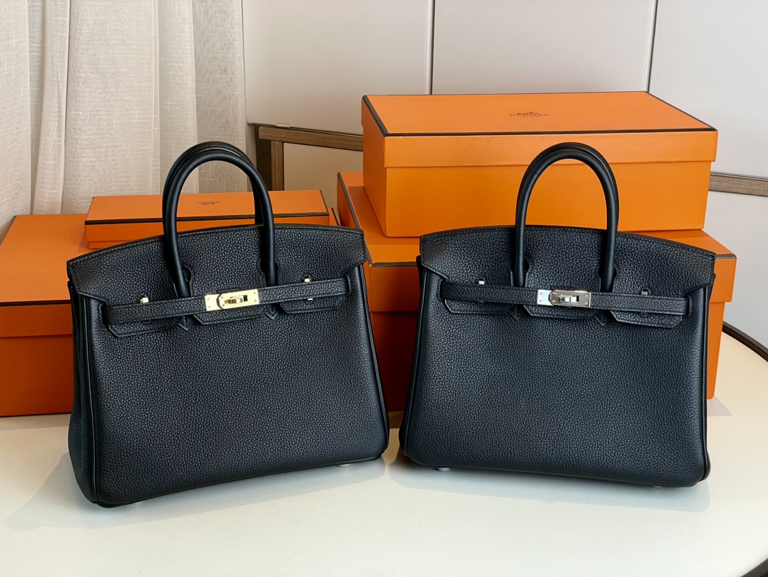 Hermes Birkin Bags Handbags Black Gold Hardware