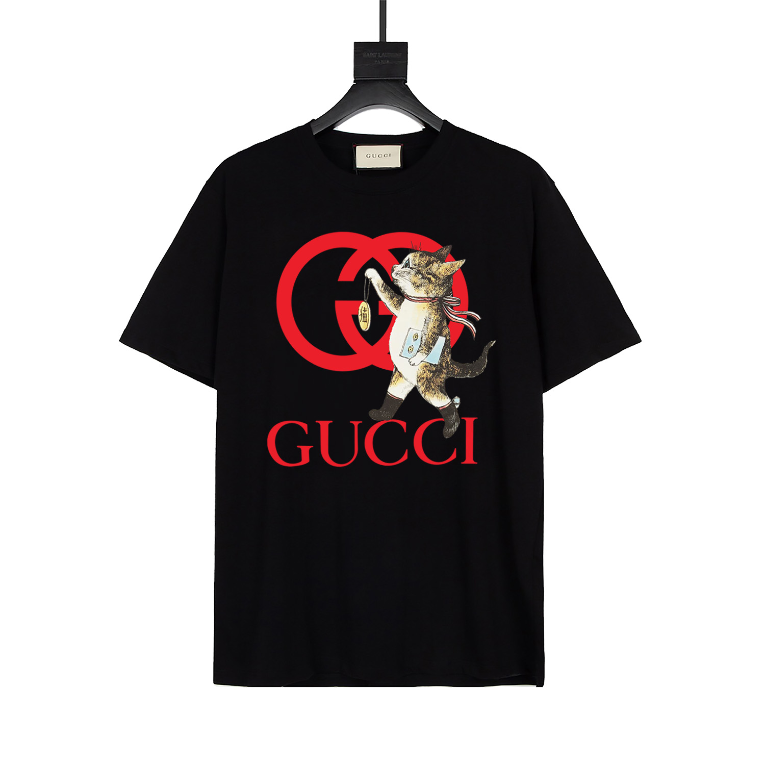 Camiseta de manga corta Gucci nueva con gatito, diseño con mucho estilo urbano de alta gama. El corte es especialmente …