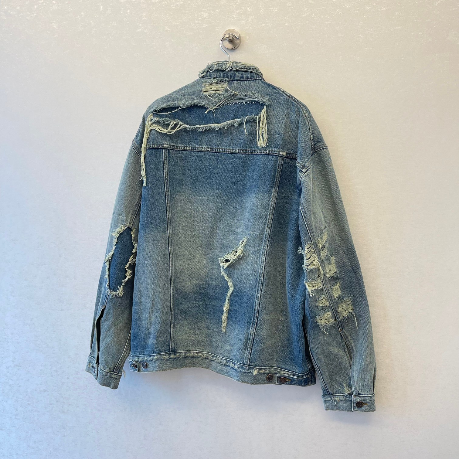 Balenciaga Embroidered Denim Jacket - Distressed Patched Oversize Fit 6 a1683795748896 5770