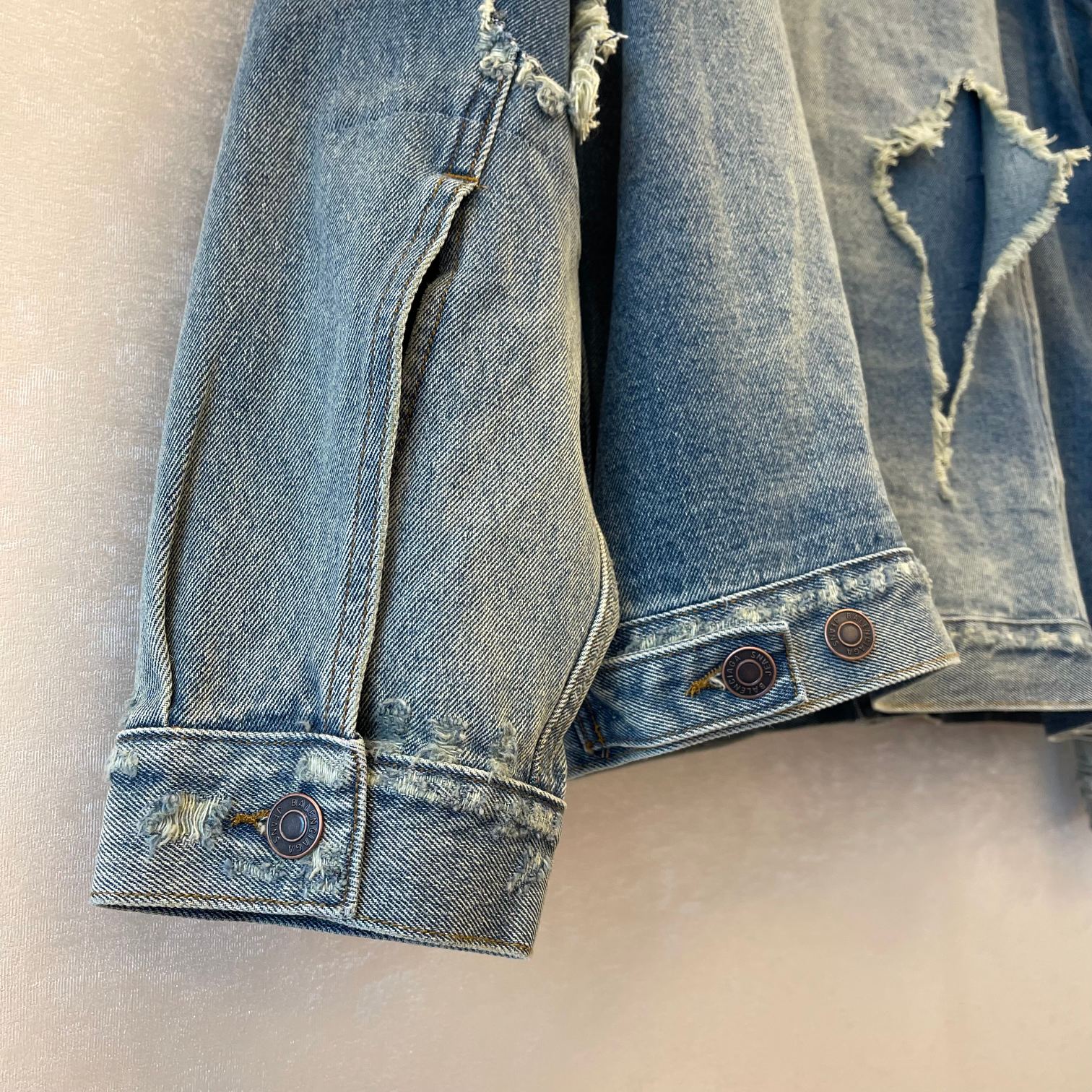 Balenciaga Embroidered Denim Jacket - Distressed Patched Oversize Fit 10 a1683795750657 3213