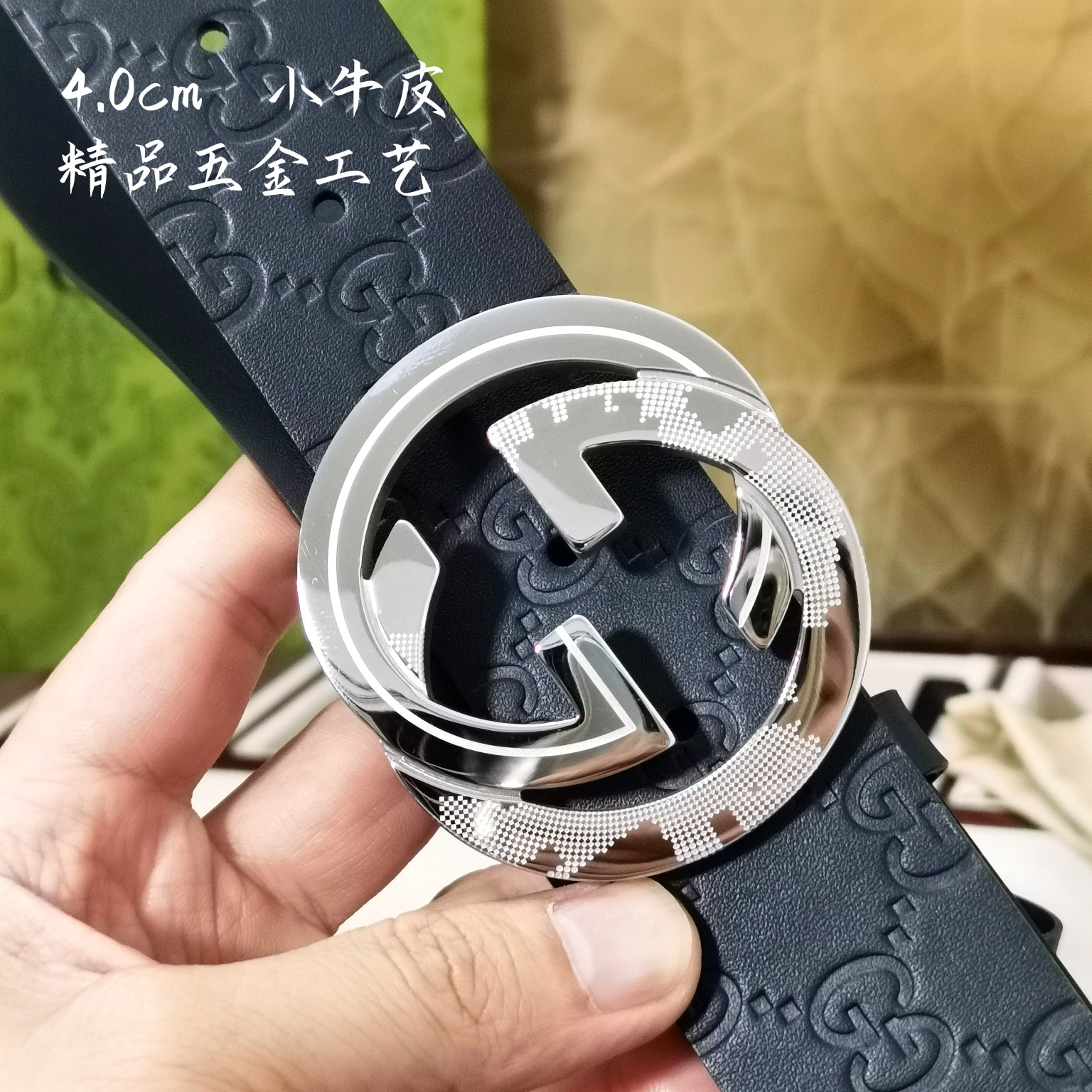 GUCCi古琦男士宽度4.0CM简单