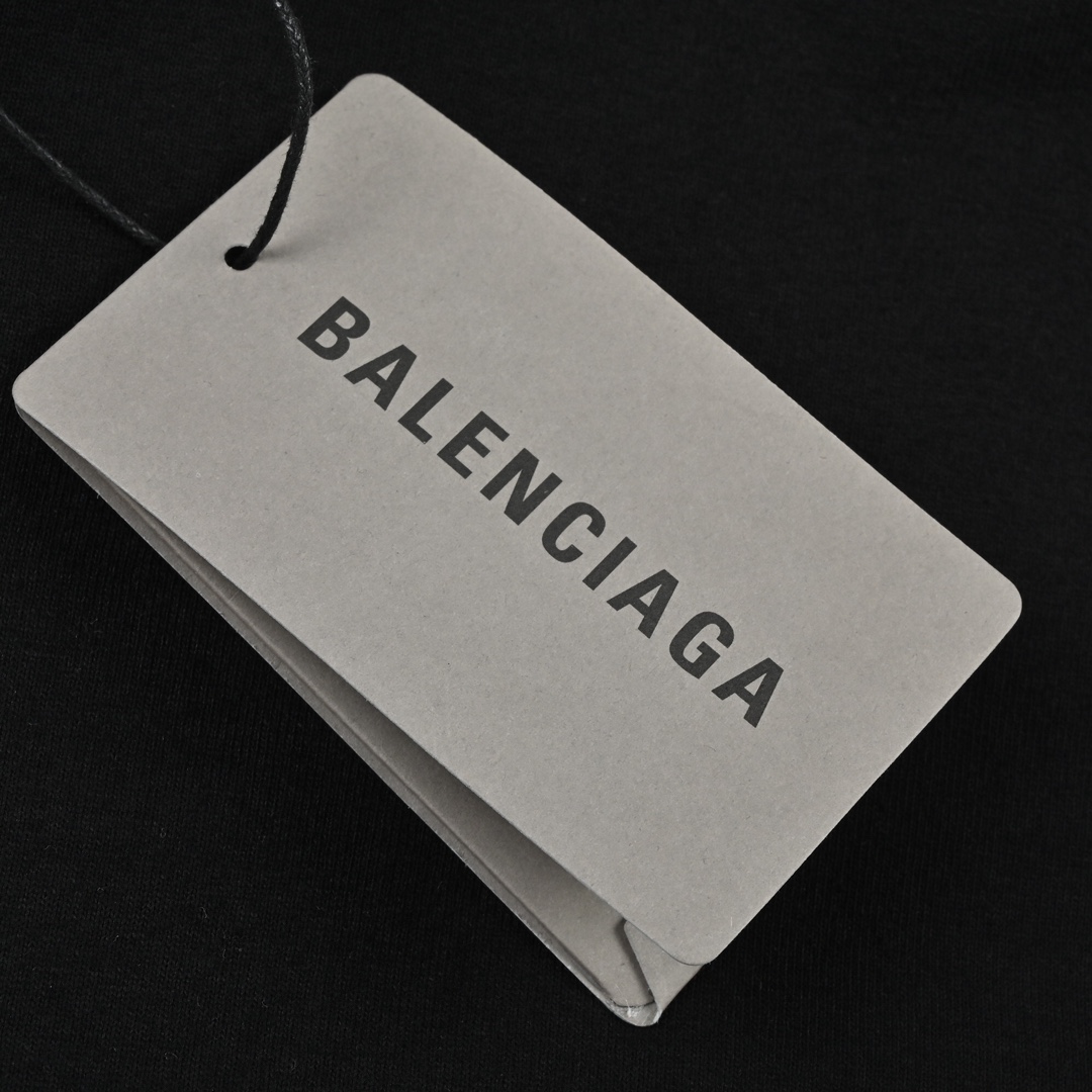 170 Balenciaga巴黎世家背后BB烫钻短袖巴黎经典款