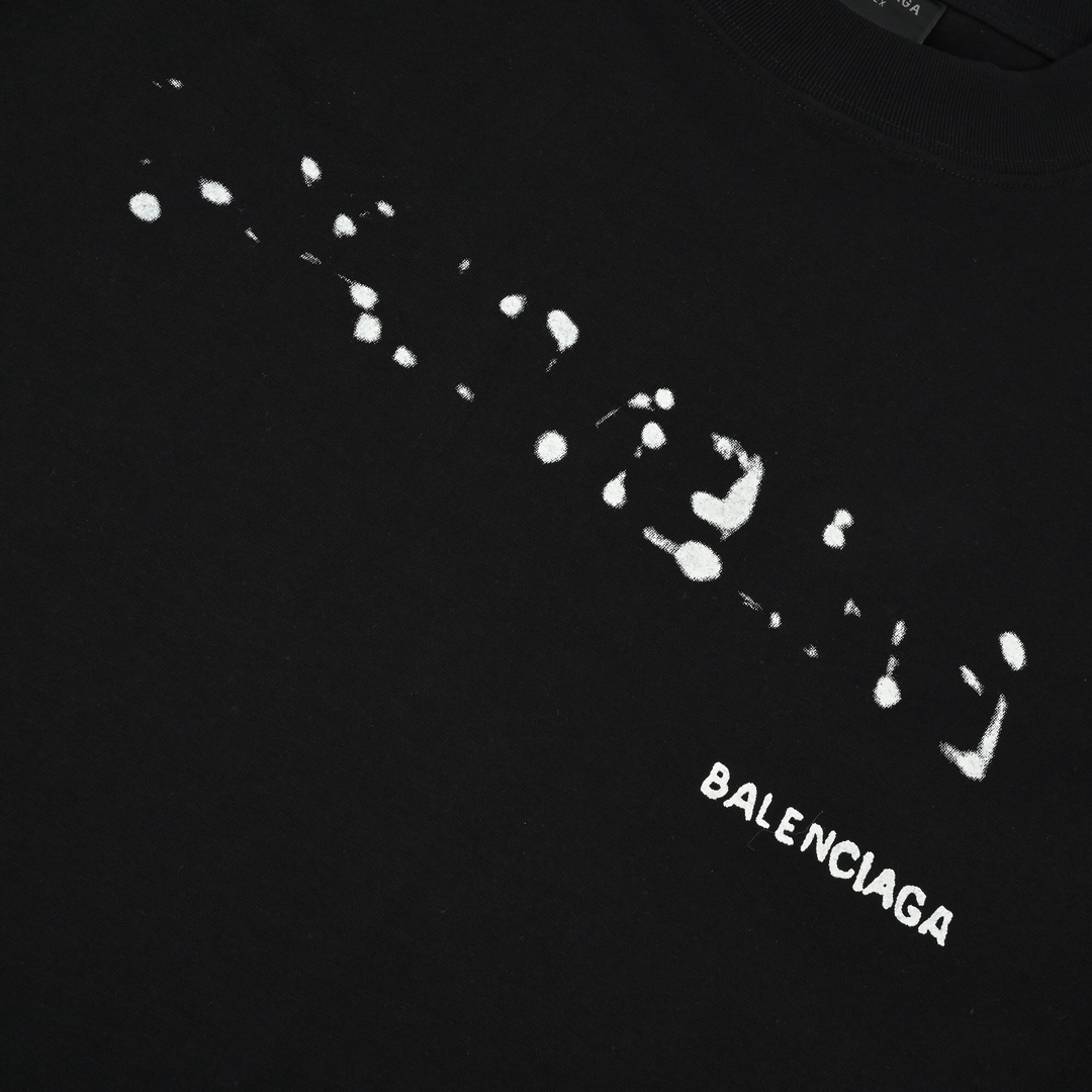 Balenciaga巴黎世家模糊字母阴影短袖
