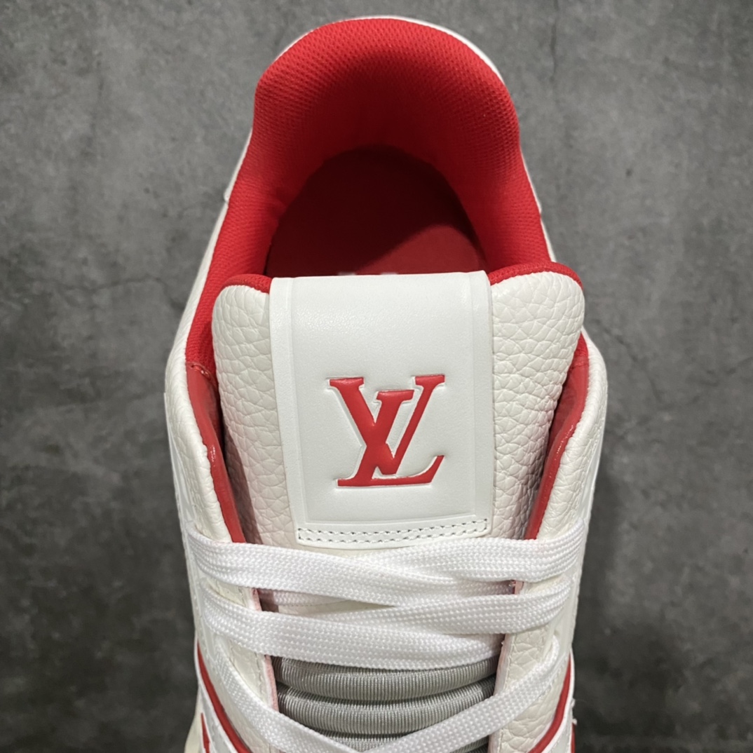 LV Trainer series high-end sports shoes super handsome white and red new