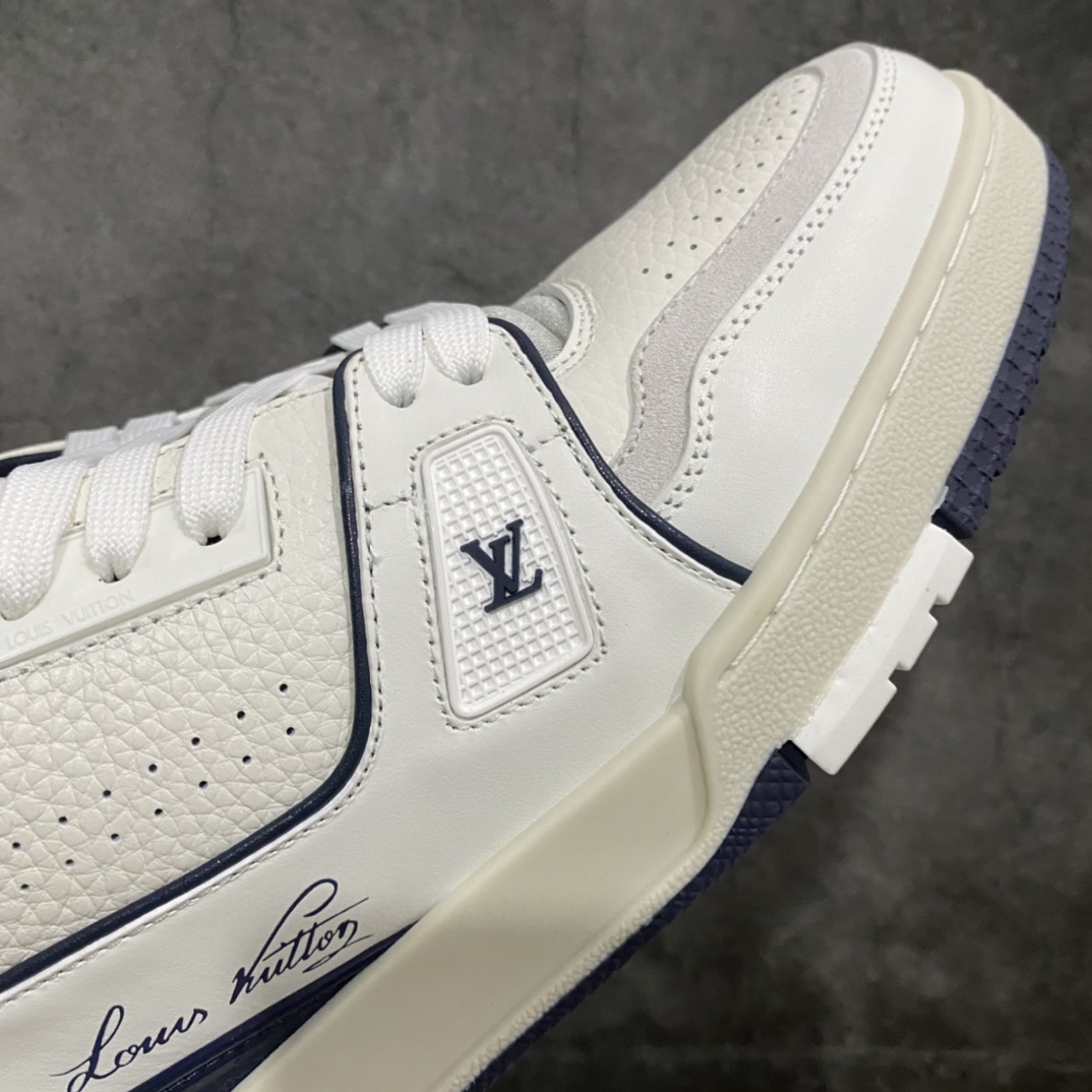 LV Trainer series high-end sports shoes super handsome white and dark blue new models