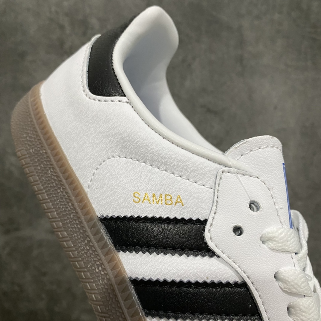 Adidas Samba OG FT Samba black and white gray sneakers heel without steel stamp version B75806