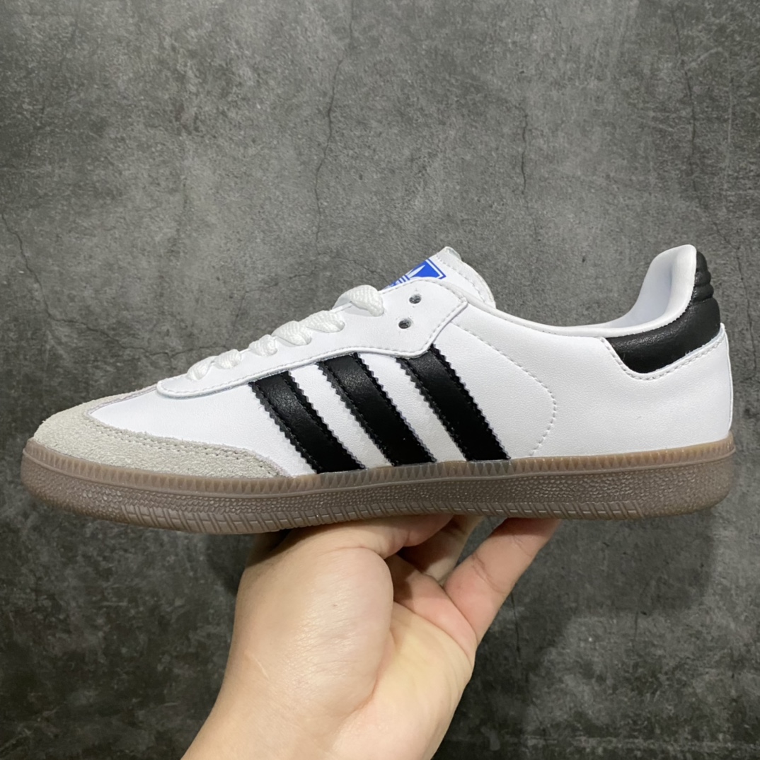 Adidas Samba OG FT Samba black and white gray sneakers heel without steel stamp version B75806