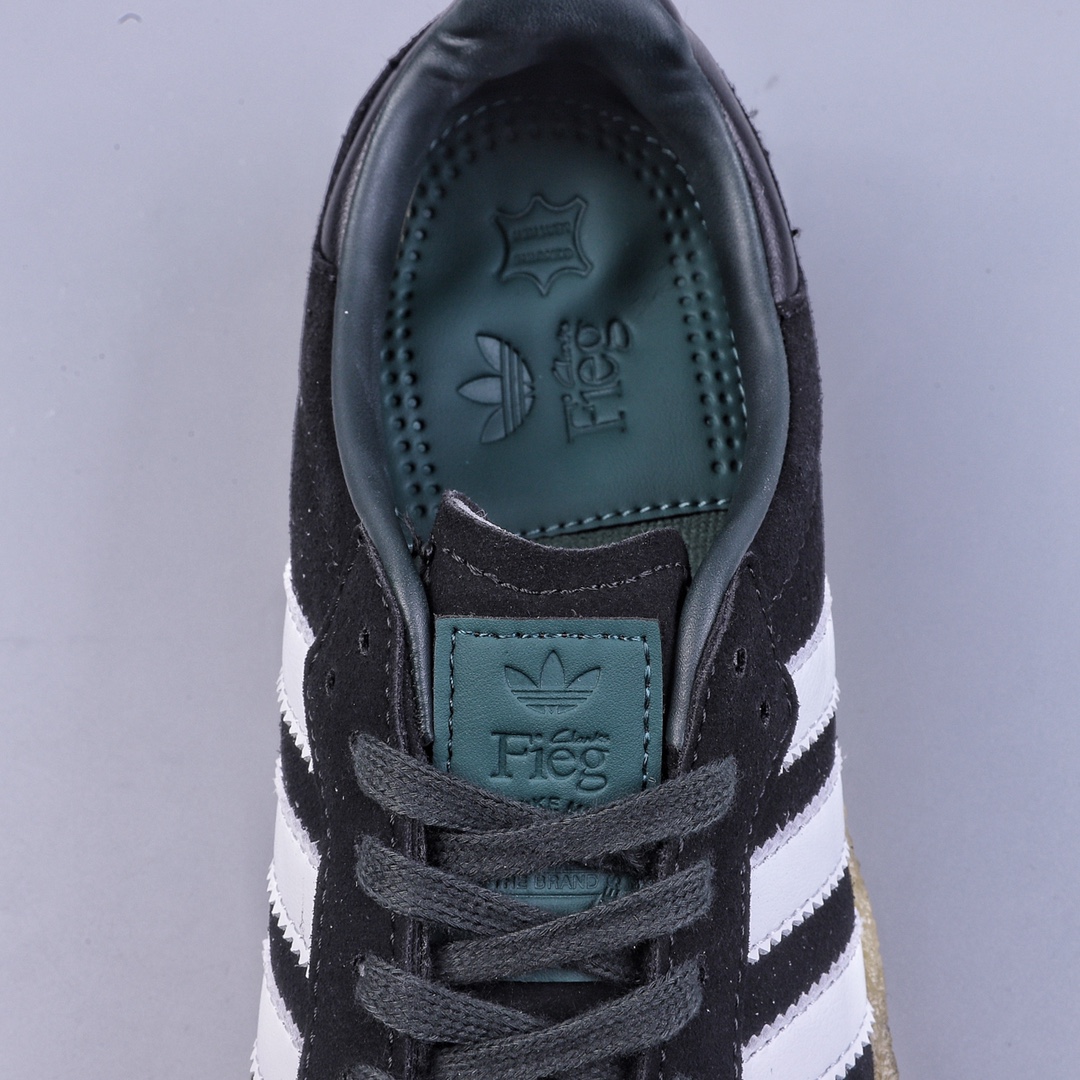 Kith x Clarks x Adidas Originals Samba 8th Street three-party joint black and white Samba training shoes ID7299