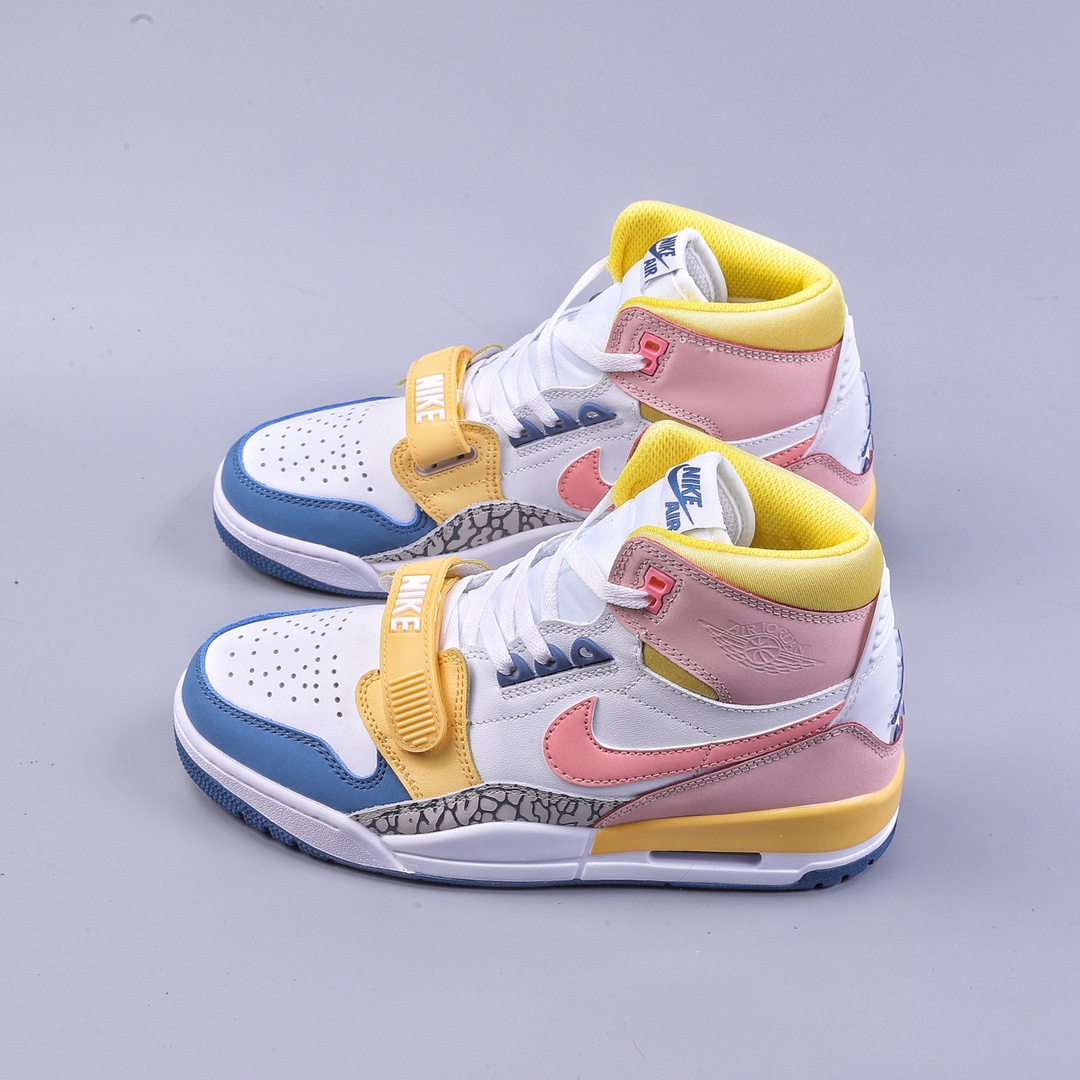 Enhanced cost-effective Air Jordan Legacy 312 white, pink, blue and yellow FD9909-161