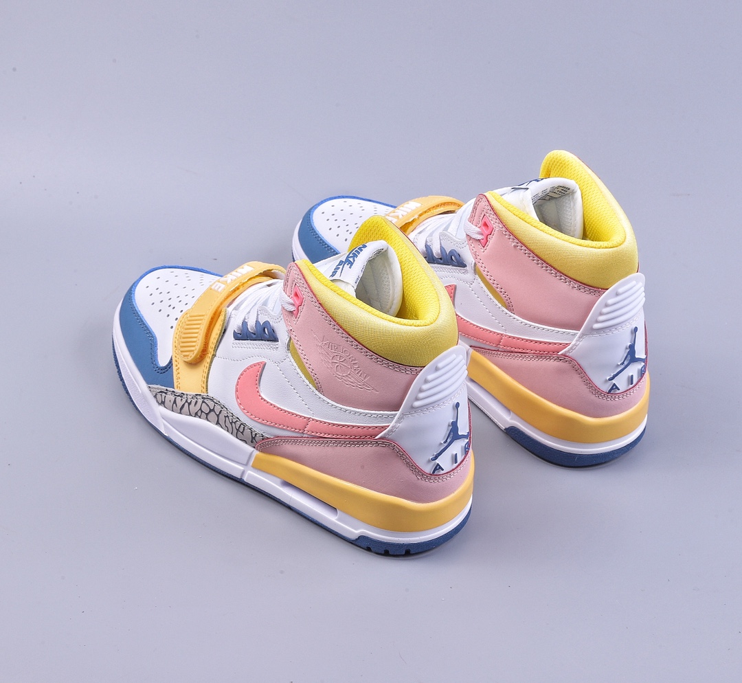 Enhanced cost-effective Air Jordan Legacy 312 white, pink, blue and yellow FD9909-161