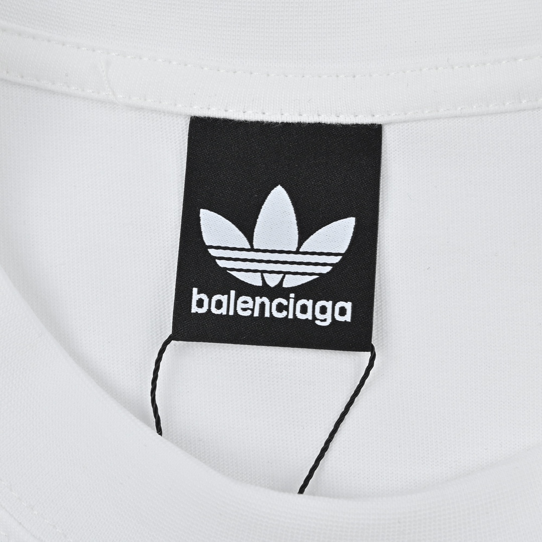 Balenciaga X Adidas 巴黎世家联名三叶草墨绿刺绣短袖T恤