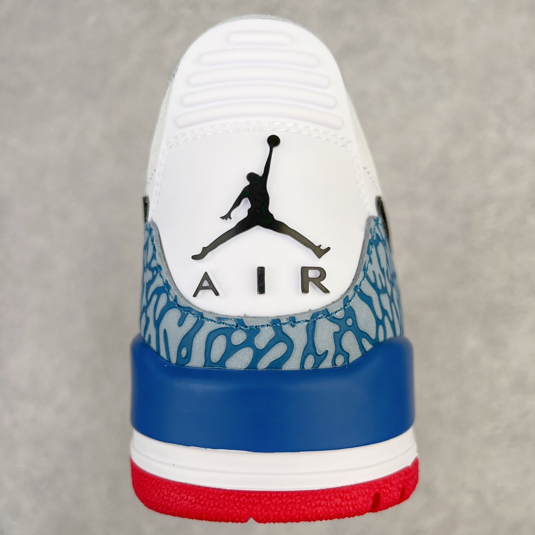 图片[8]-💰220 ＃KZ神版 Air Jordan Legacy AJ312 Low 低帮复古篮球鞋 复活节白紫蓝 DV9127-101 市场最强独一档产物 全套原纸板楦头开发 原厂大底磨具加持立体防滑纹理 原档数据后跟TPU子母扣魔术贴 原装可视Air Sole气垫 原汁原味最完美的312代版型 唯一正确鞋头趴度弧度高度鞋身腰线 进口港宝加持 后跟自然饱满 全鞋荧光划线卡点 追求极致完美 每一双都是工艺品 多重QC质检 超越公司货的品控标准 实实在在的免检产品 鞋身采用了皮革材质打造 横跨鞋面的魔术贴十分吸睛 侧面的Swoosh Logo的一部分被鞋面遮挡了一部分 颇具玩味 魔术贴上标有NK标识 而鞋舌上是Jordan的经典红色飞翼Logo 后跟和鞋底均采用了AJ3的设计 后跟上同样也使用了经典的爆裂纹图案 SIZE：36 36.5 37.5 38 38.5 39 40 40.5 41 42 42.5 43 44 44.5 45 46 47.5 编码：by2936090-运动鞋