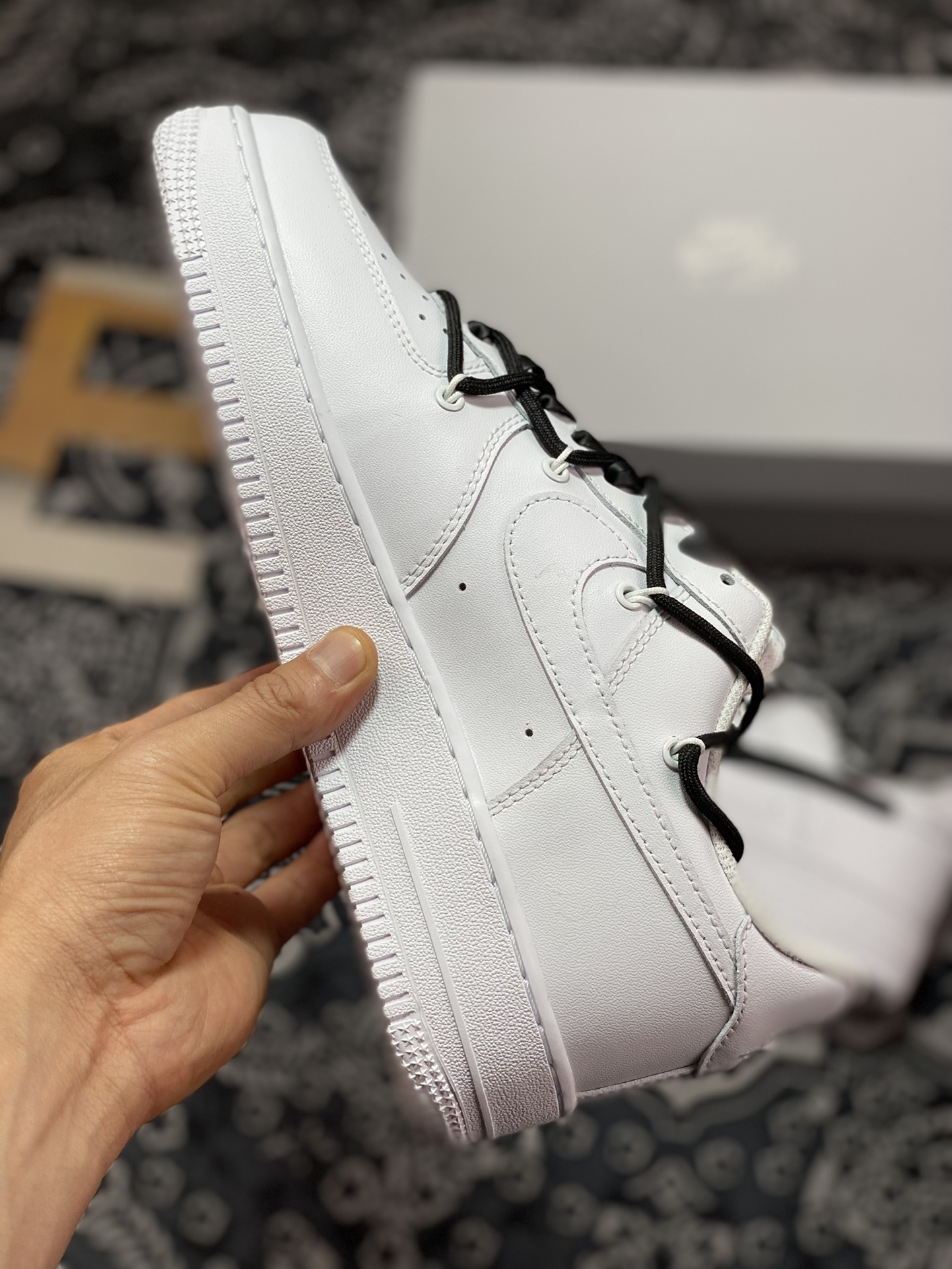 Air Force 1'07 Low Retro SP Air Force One low-top classic sneakers ”OW white and black hook and tie rope” CW2288-111