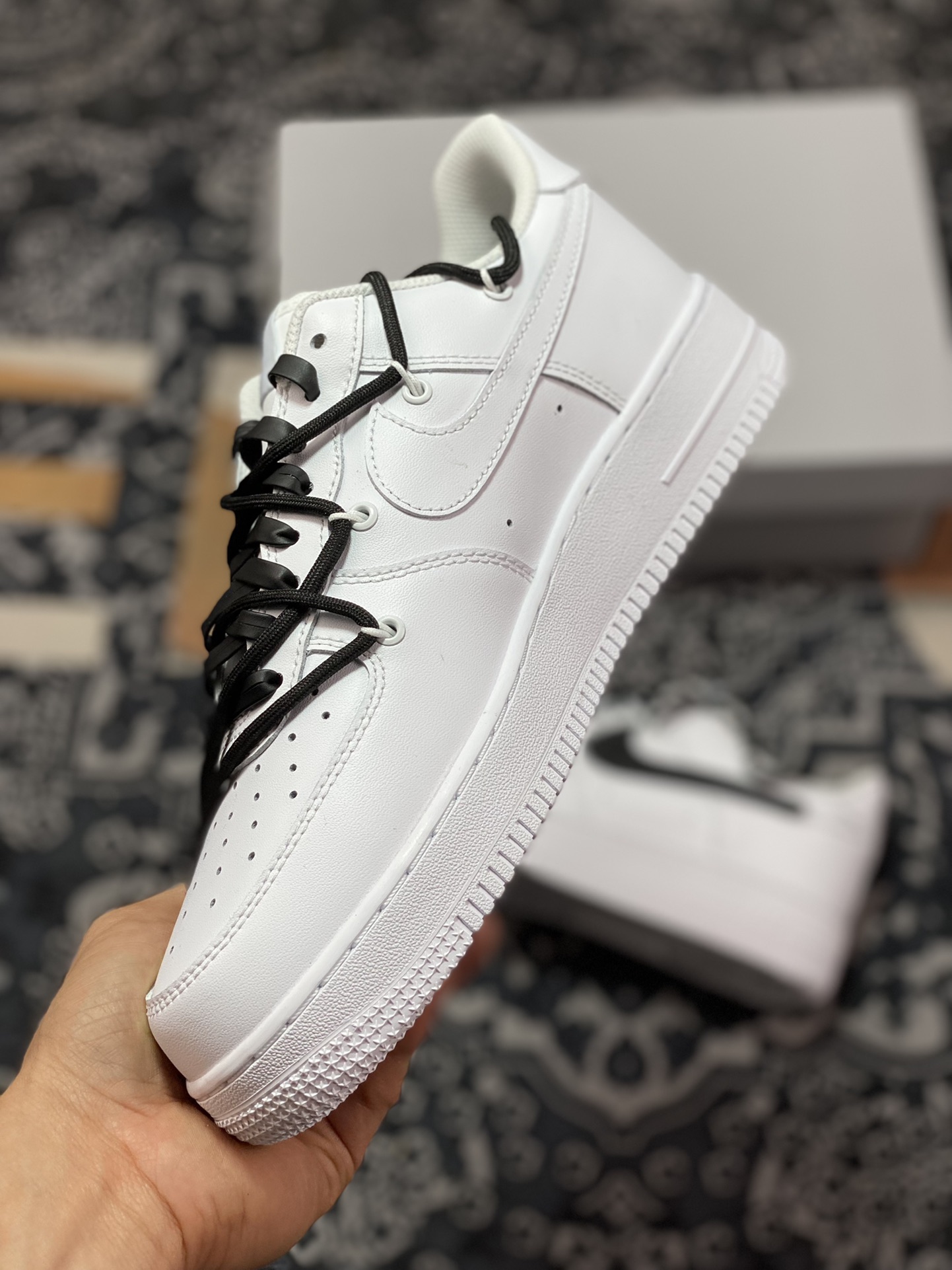 Air Force 1'07 Low Retro SP Air Force One low-top classic sneakers ”OW white and black hook and tie rope” CW2288-111