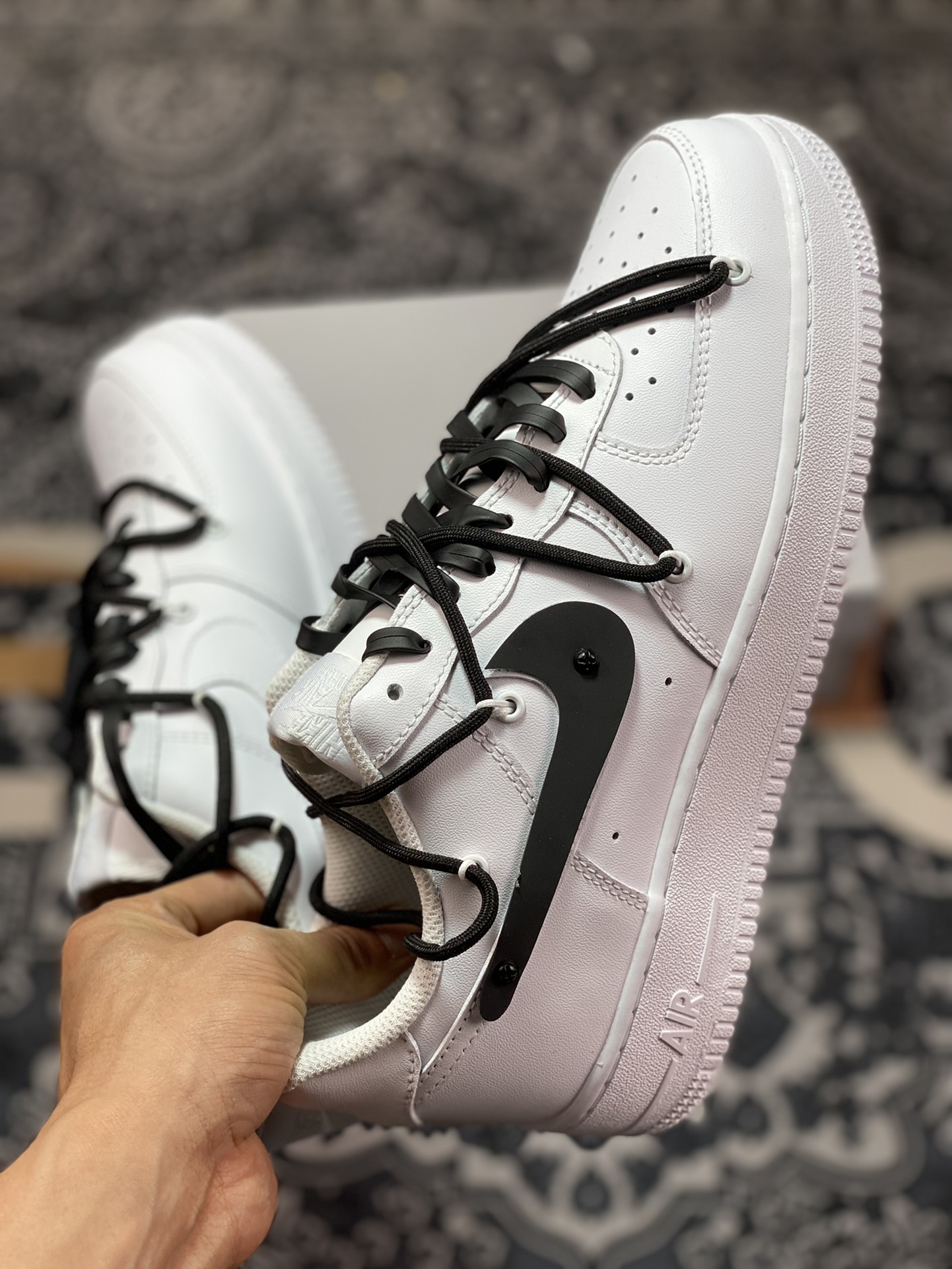 Air Force 1'07 Low Retro SP Air Force One low-top classic sneakers ”OW white and black hook and tie rope” CW2288-111